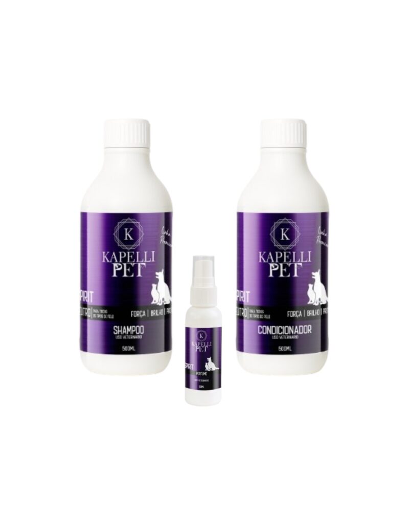 Shampoo e Condicionador 500ml + Perfume 60ml (SPIRIT)