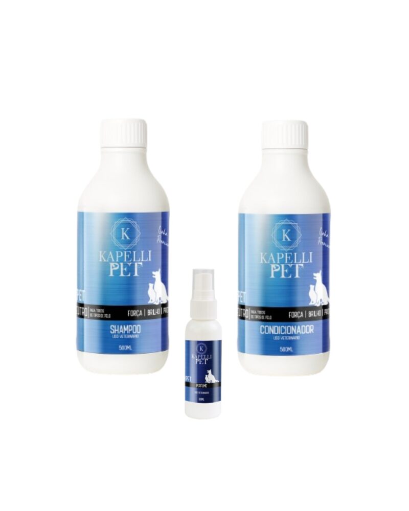 Shampoo e Condicionador 500ml + Perfume 60ml (KPET)