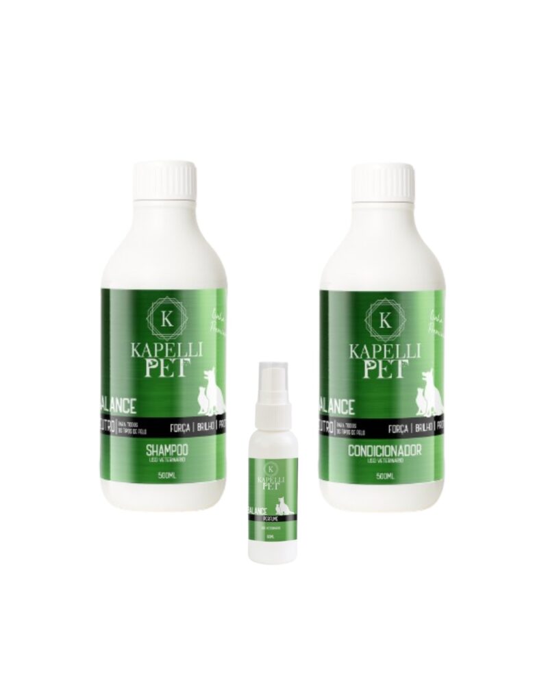 Shampoo e Condicionador 500ml + Perfume 60ml (BALANCE)