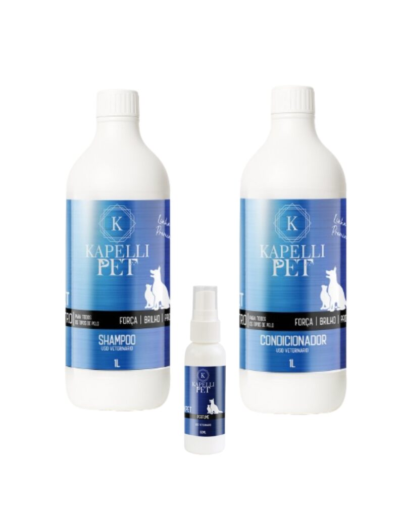 Shampoo e Condicionador 1L + Perfume 60ml (KPET)
