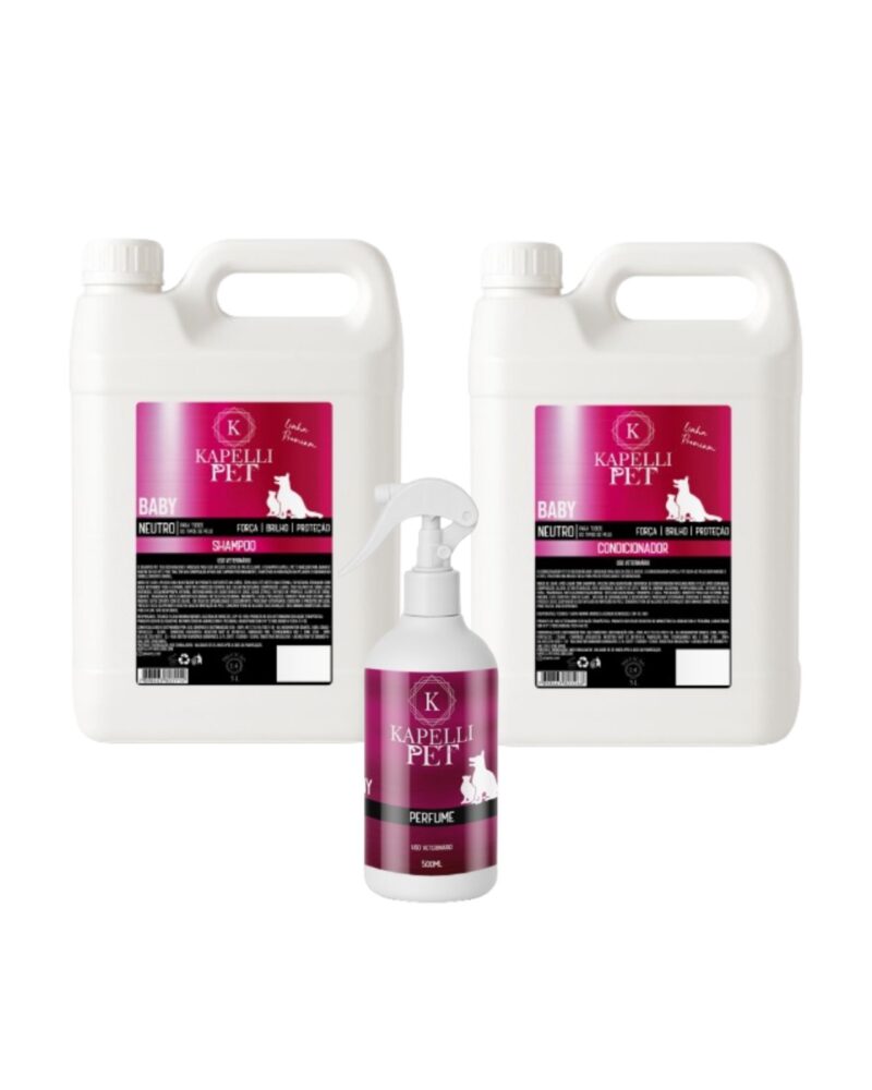 Shampoo e Condicionador 5L + Perfume 500ml (BABY)